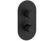 Ravak ES 063.20GB.O2.RB07C Termostatická podomietková batéria 2-cestná pre R-box, Graphite Brushed