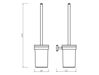 Koupelna a WC – Novaservis WC kartáč Greta, nástěnný, černá matná, , AGR14BL