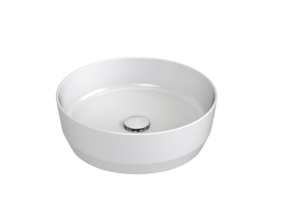 Ravak Umyvadlo Zeta Slim 40, bez otvoru pro baterii, bez přepadu, bílá