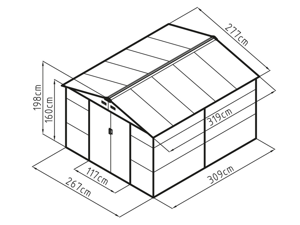 Plechový zahradní domek G21 GAH