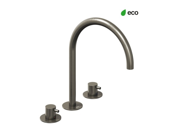 Ravak ES 018.20GB Umyvadlová stojánková 3-otvorová baterie 270 mm bez výpusti, grafit kartáčovaný