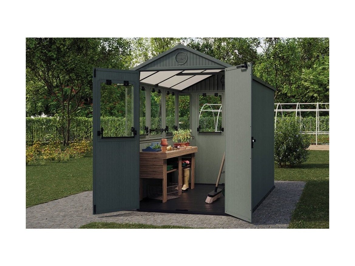 Plastový zahradní domek Keter Keter Darwin Potting Shed 2v1 - zelený