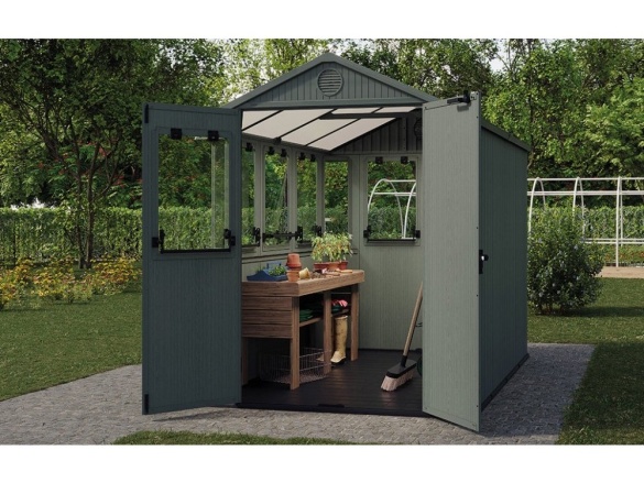Plastový zahradní domek Keter Keter Darwin Potting Shed 2v1 - zelený