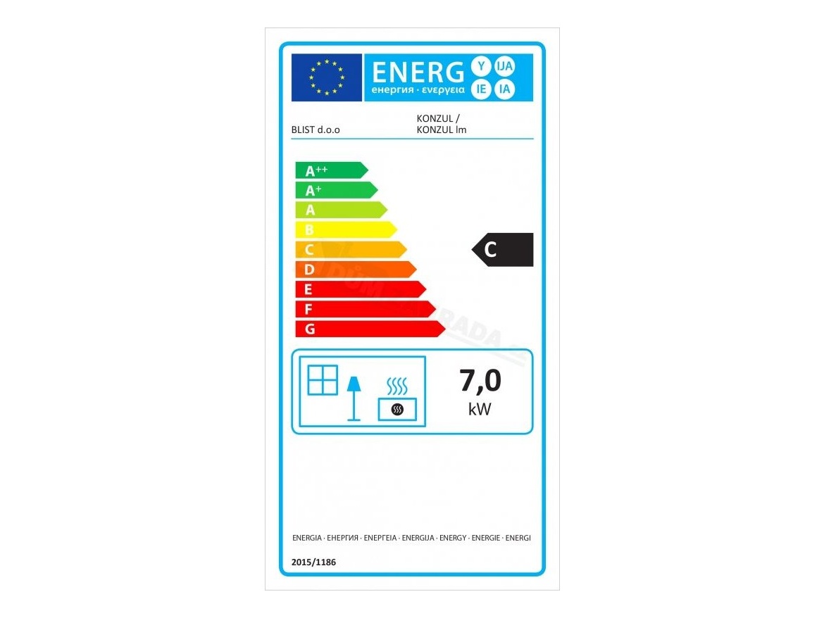 KandallókályhaKandallókályha Blist Konzul N 9 kW