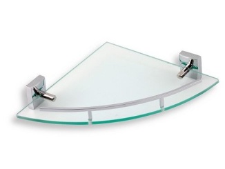 Novaservis –  Novaservis Polička rohová Metalia 12 se zábradlím , sklo/chrom, , 0258,0