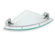 Novaservis Polička rohová Metalia 12 se zábradlím , sklo/chrom, , 0258,0