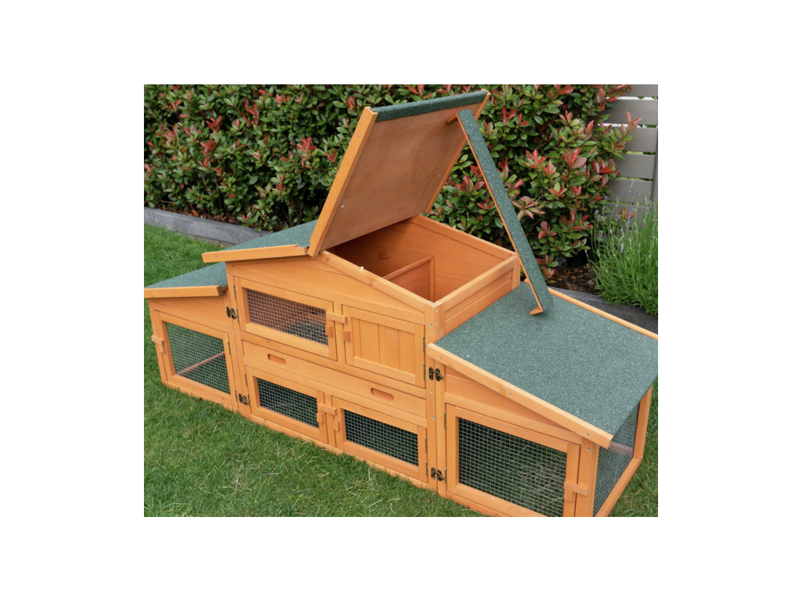 Scobax Dřevěná králíkárna PRACHATICE, 1800x620x720 mm