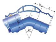 Koleno hrdlové PAM Blutop