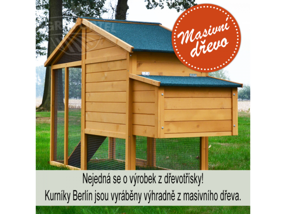 Kurník Scobax Dřevěný kurník BERLIN XXL, 1900x670x1170 mm