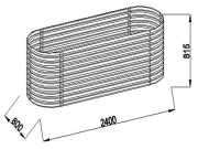 Vyvýšený záhon Scobax Wave 88
