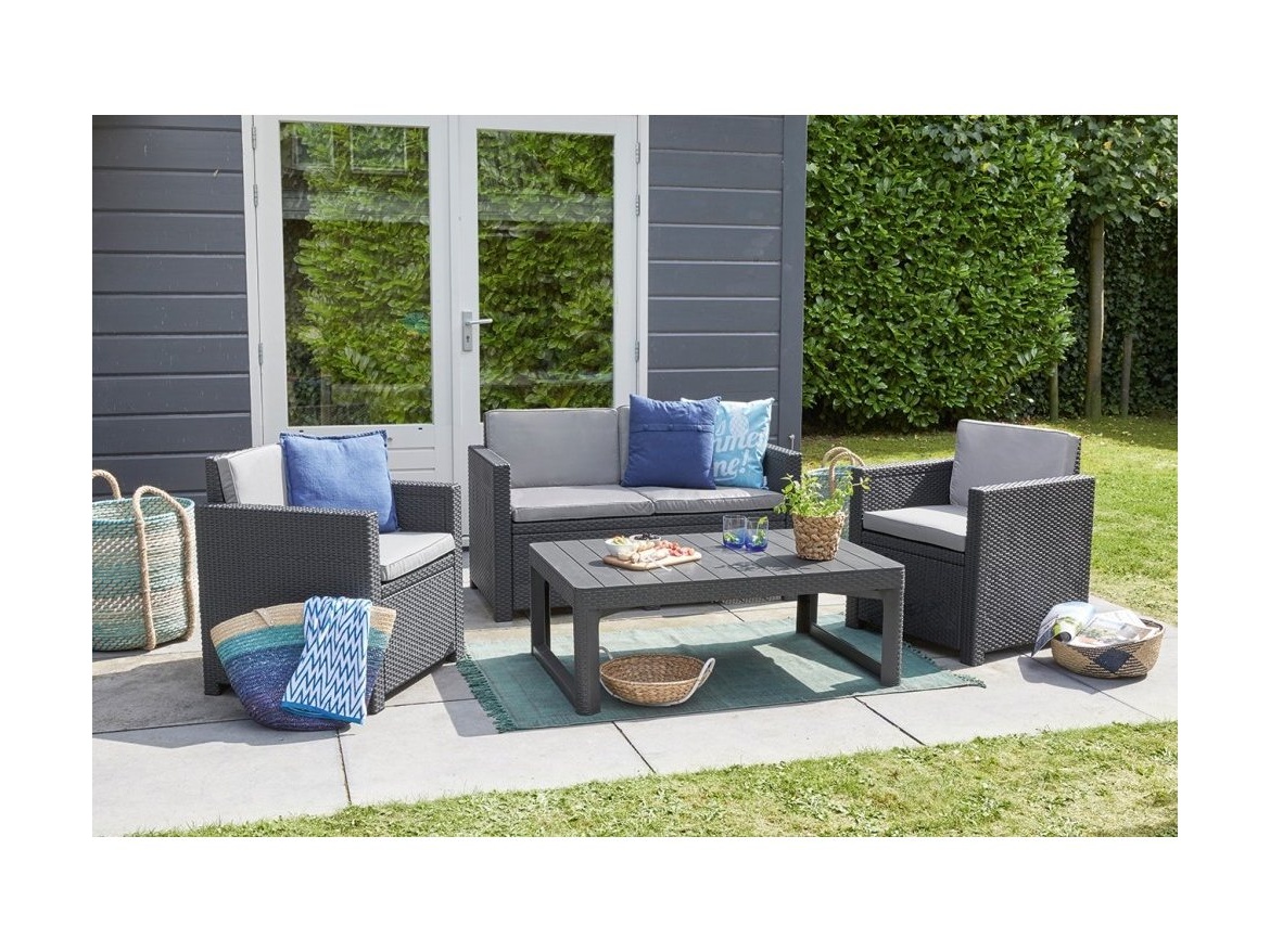 Keter Zahradní stůl Keter Lyon - 116 x 71 x 40 – 65 cm - hnědý