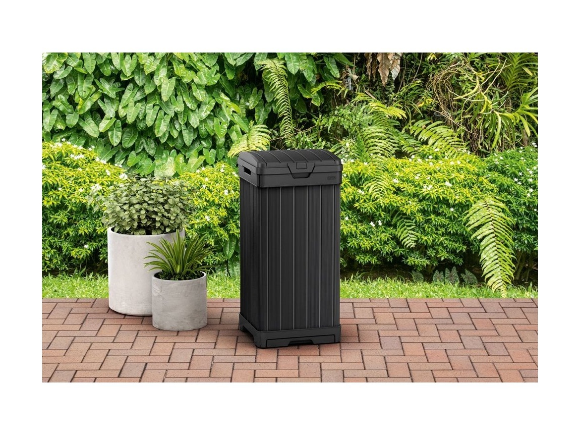 Keter Zahradní odpadkový koš  Baltimore 125 L - 41 x 41 x 87,4 cm - černý