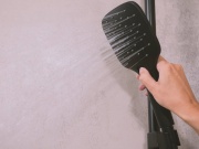 Ravak TD F 098.00BLM Sprchový sloup netermostatický, posuvný, se sprchovým setem, černá matná