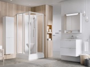 Ravak ASBRV2 80x80, bílá+transparent (4 díly)