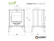 Liatinové krbové kachle Kawmet P8 - 7,9 kW ECO