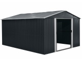 Zahradní domek kovový 3 x 3,7 m se sedlovou střechou antracit Riwall PRO RMSA 12x10 Anthracite