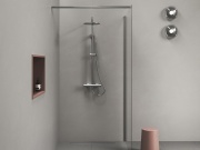 Ravak SG 091.10WHM Sprchový sloup s termostatickou baterií, posuvný, se sprchovým setem, bílá matná