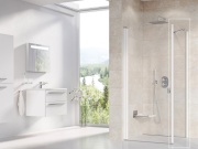 Ravak CPS 90, čierna+transparent