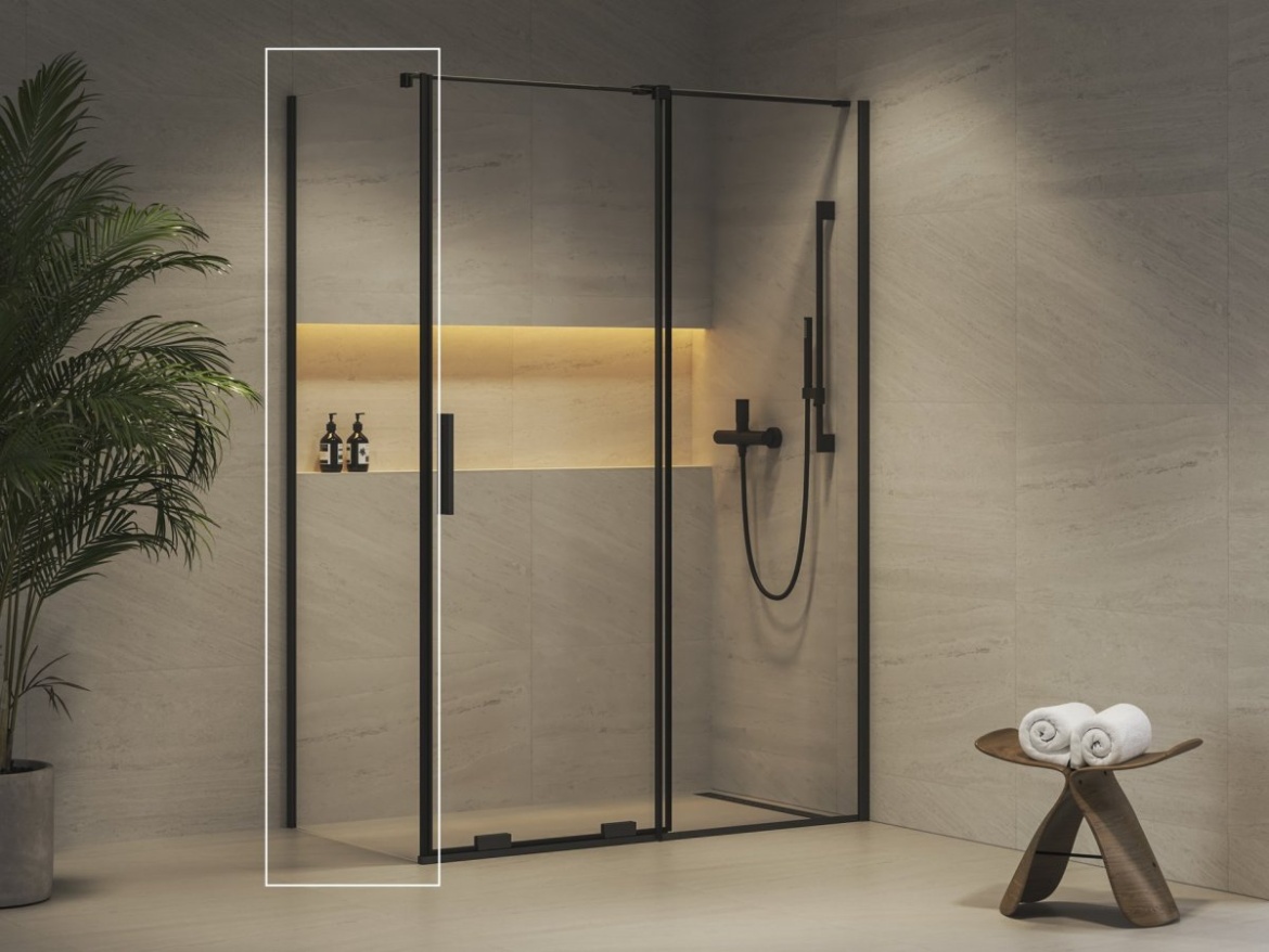 Ravak ROPS 100, čierna+transparent