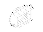 G21 Přístřešek na dřevo  WOH 335 - 242 x 89 cm, antracitový