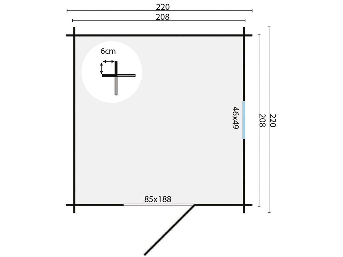 Drevený záhradný domček Tuindeco Eigo
