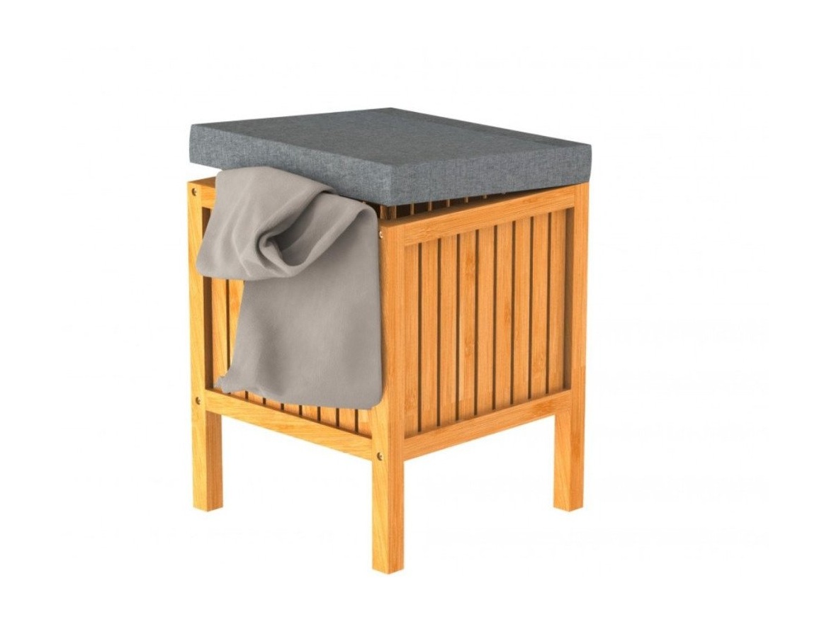 Bambusový nábytek Schütte Bambusový koš na prádlo s podsedákem ( BMBA02-WKBH )