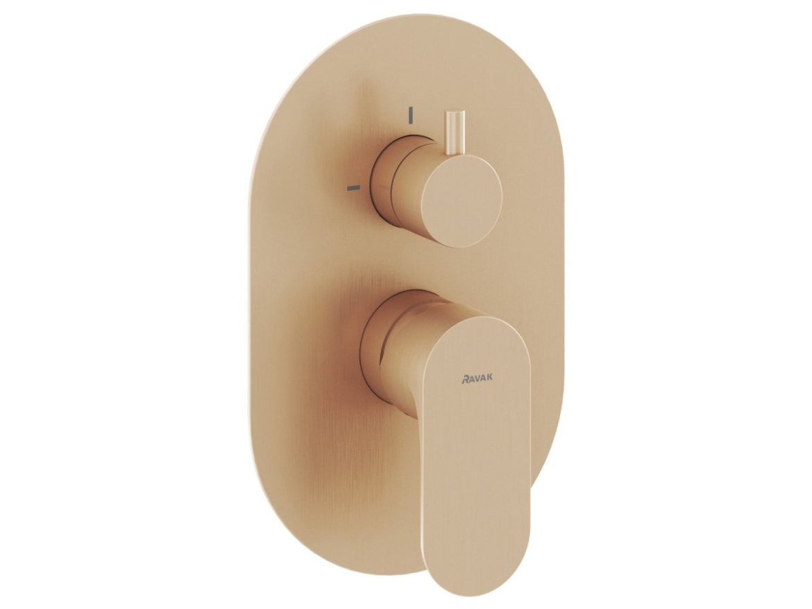 Ravak EL 065.60RGB.O2.RB07E Podomítková baterie 2-cestná bez tělesa, Rose Gold Brushed