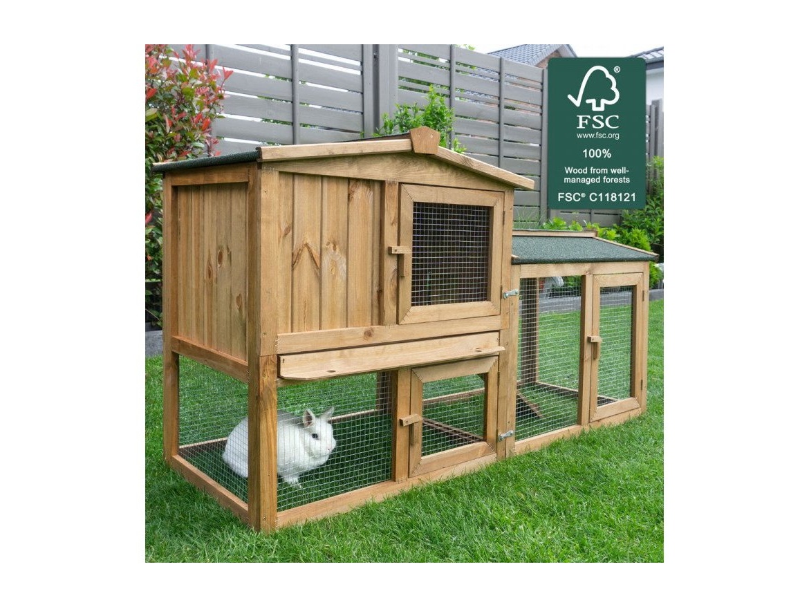 Scobax Dřevěná králíkárna MILEVSKO, 1450x530x835 mm