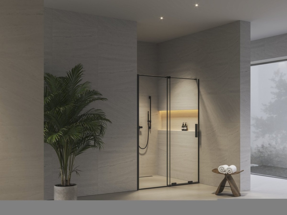 Ravak RODP2 120, čierna+transparent