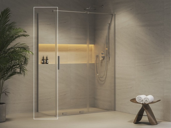 Ravak ROPS 100, čierna+transparent