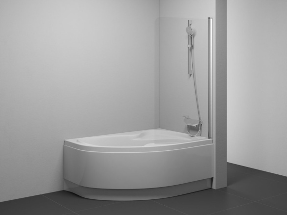 Ravak CVSK1 Rosa 140/150 P, černá+transparent