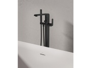 Ravak FL 080.20BLM.RB07A Vaňová batéria do podlahy pre R-box, so sprchovým setom, čierna matná