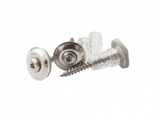 Polykarbonát (PC) –  Scobax V2A 45 mm, stříbrná, 4,5 mm, 20 ks