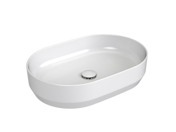 Ravak Umyvadlo Zeta Slim 55, bez otvoru pro baterii, bez přepadu, bílá