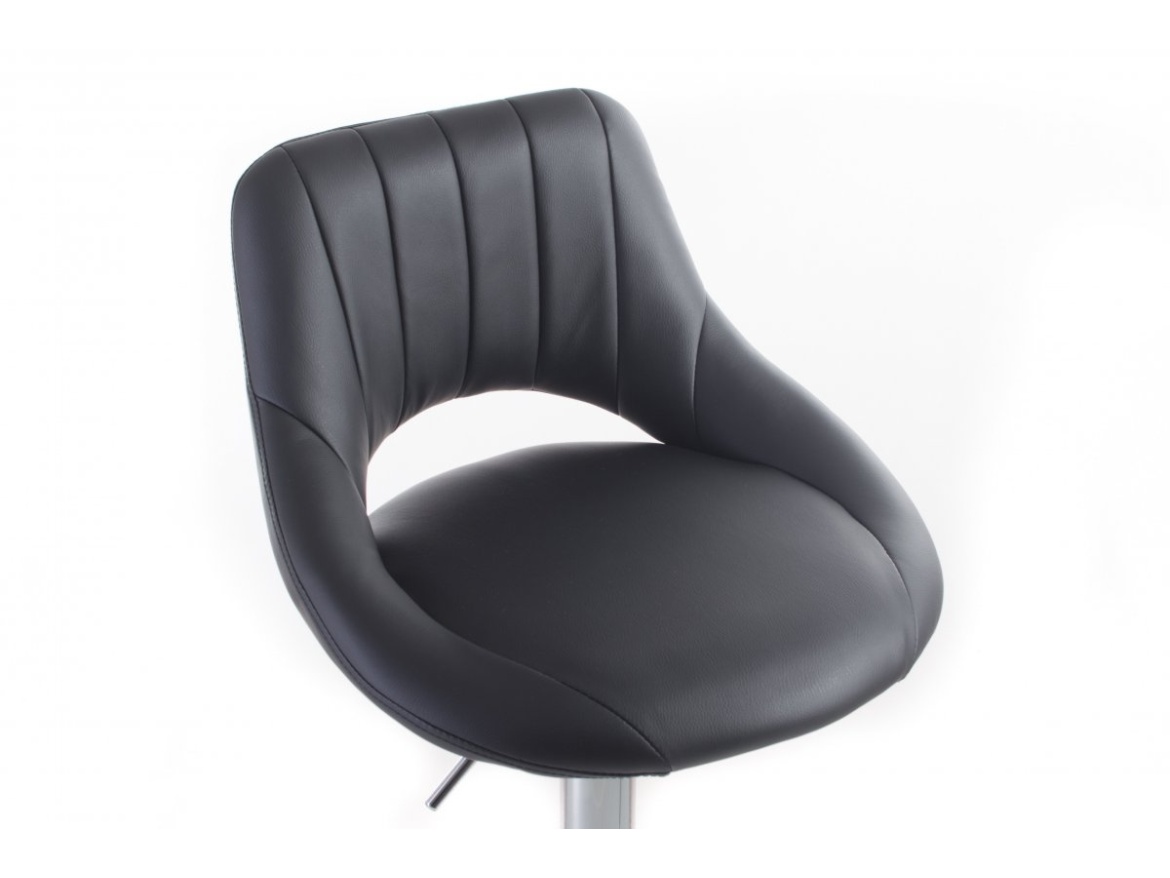 G21 Barová židle  Aletra koženková, prošívaná black