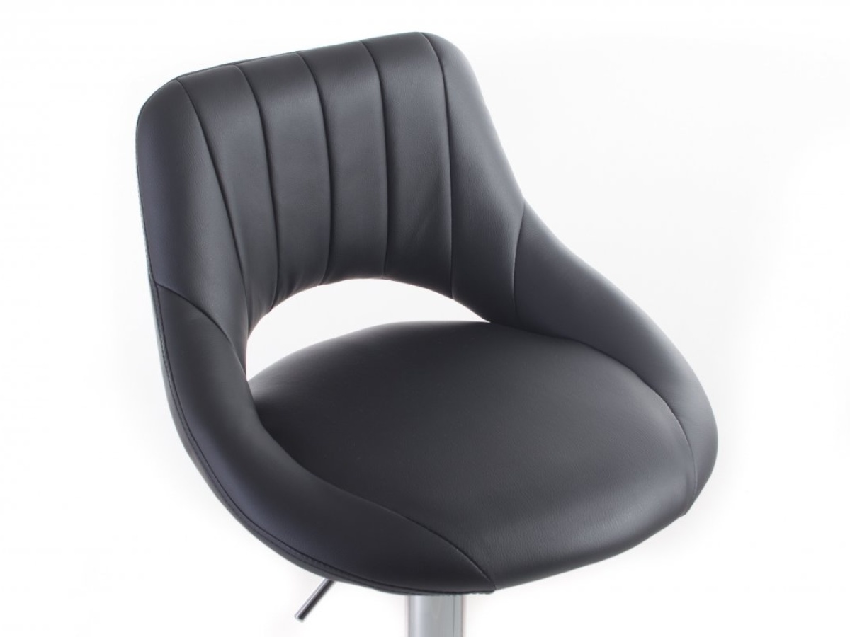 G21 Barová židle  Aletra koženková, prošívaná black