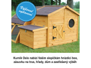 Kurník Scobax Dřevěný kurník OSLO, 1630x1550x860 mm