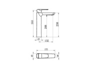 Novaservis Umyvadlová baterie Nobless Tina, černá/mat, stojánková, bez výpusti,  38501/1,5