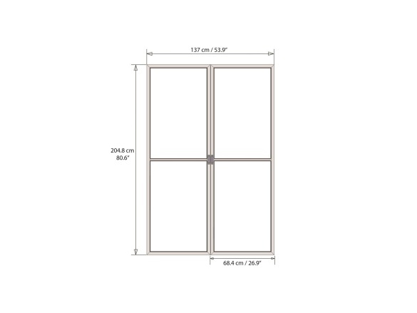 Palram Dveře s moskytiérou pro Torino 3 x 4,25 (šedé)
