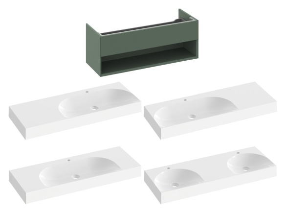 Ravak SD Lite 120 skříňka pod umyvadlo Grey Green