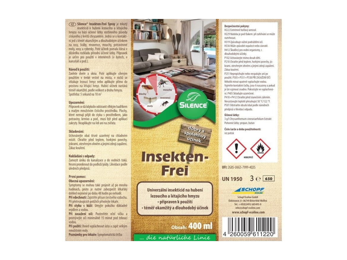 Scobax Sprej insekten frei BIO Silence - 400 ml