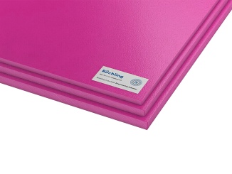 Polyethylen (PE) –  Desky Polystone Play-Tec Röchling 2440 mm x 1220 mm x 19 mm, růžová