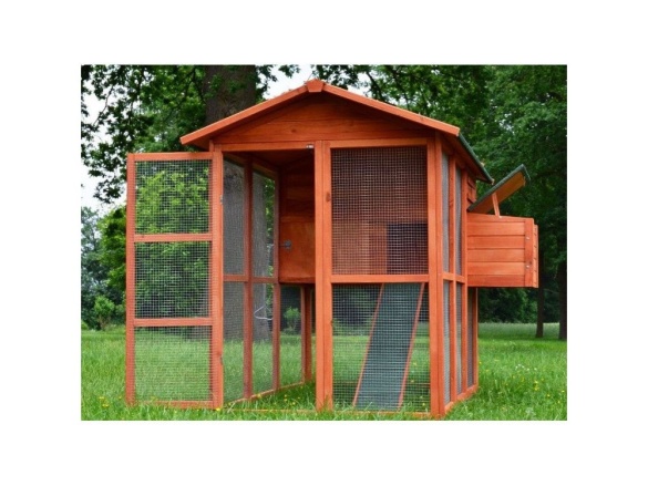 Tyúkól Scobax Dřevěný kurník BRUSEL DELUXE MODEL 2022, 1900x780x1480 mm