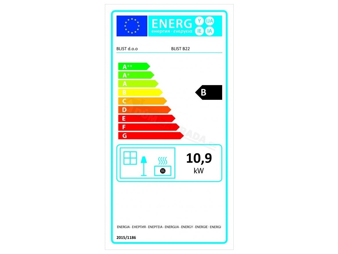 Krbové kachle Blist B22 - 11 kW (PADOVA)
