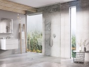 Ravak Walk-In Free Set 130, čierna+transparent