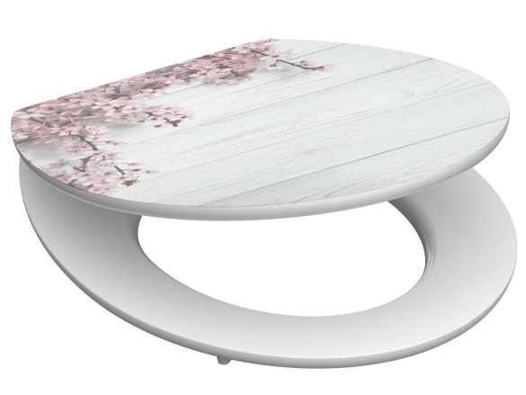 WC sedátka, záchodová prkna Schütte FLOWERS AND WOOD | MDF HG, Soft Close
