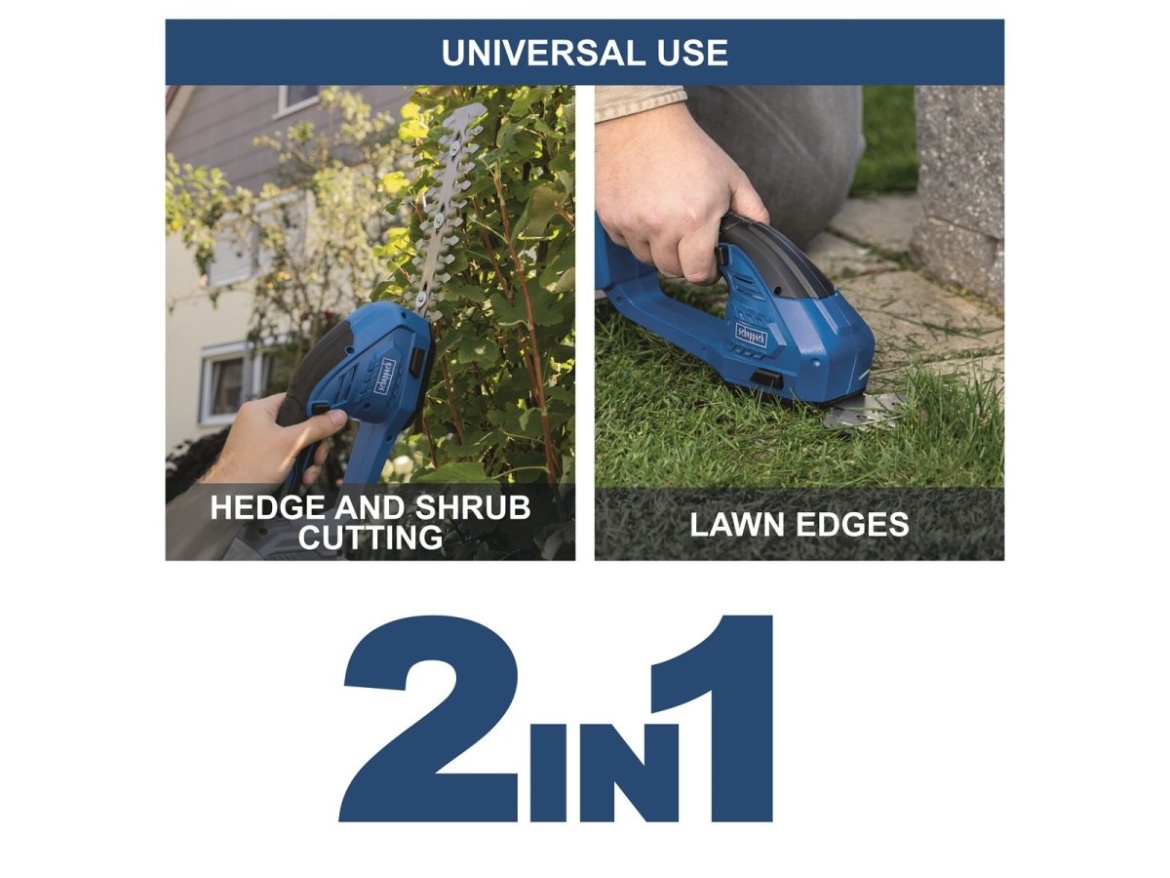 20 V-os IXES akkus fű- és bokornyíró olló (akkumulátor és töltő nélkül) Scheppach C-HTGS200-X