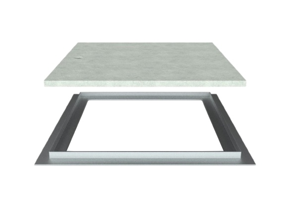 ECO DECK Šachtový poklop 30 x s rámem a okem pro otevření Scobax Poklop E-Deck 8