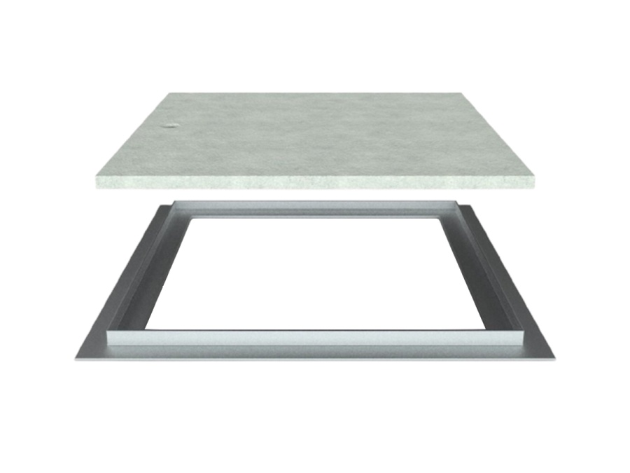 ECO DECK Šachtový poklop 30 x s rámom a okom na otvorenie Scobax Poklop E-Deck 8