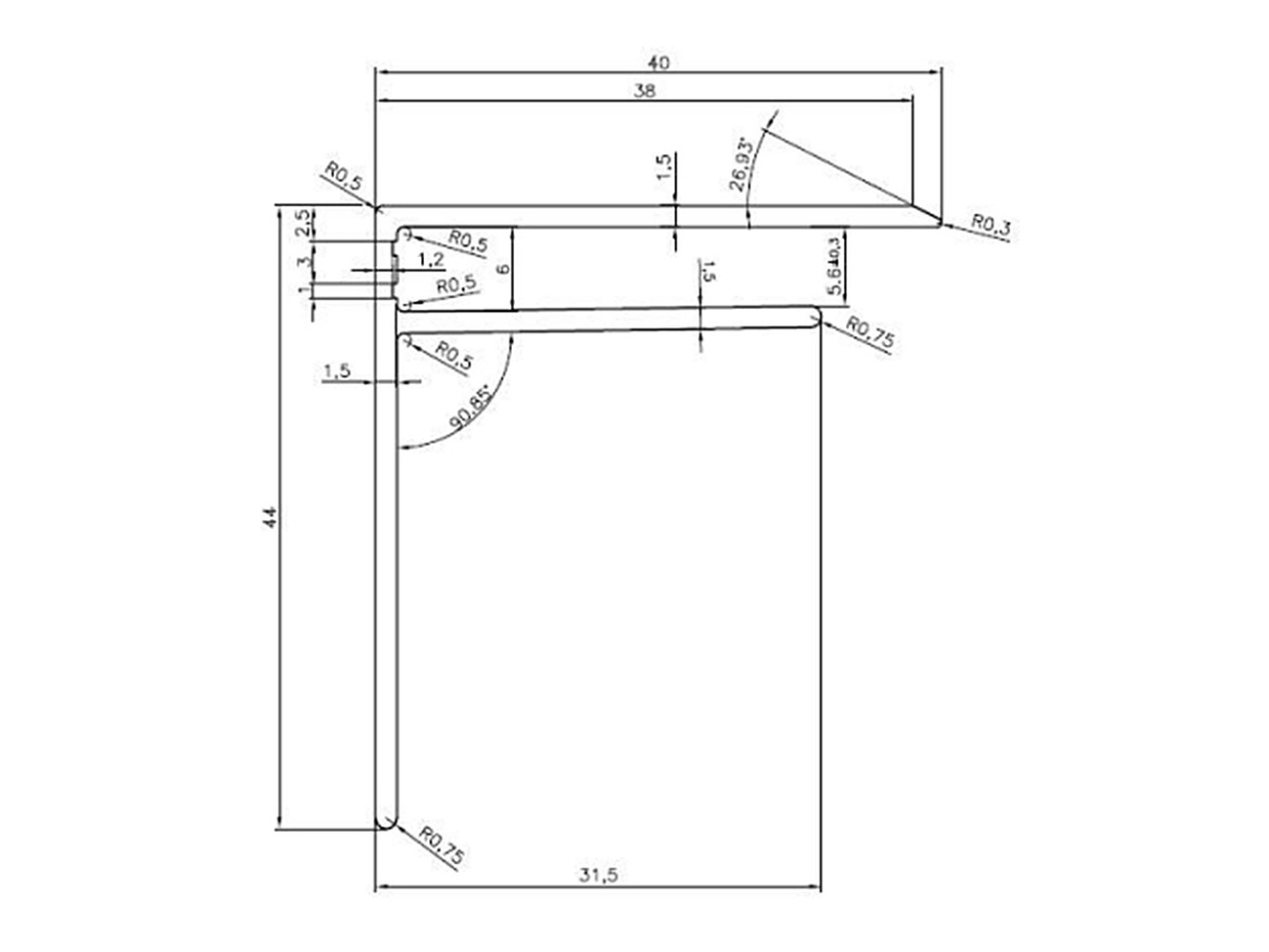 Ukončovací lišta Covestro ALU-F elox 6 mm